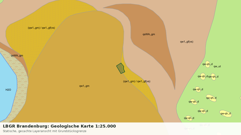 Statische Kartenansicht: LBGR Brandenburg: Geologische Karte 1:25.000