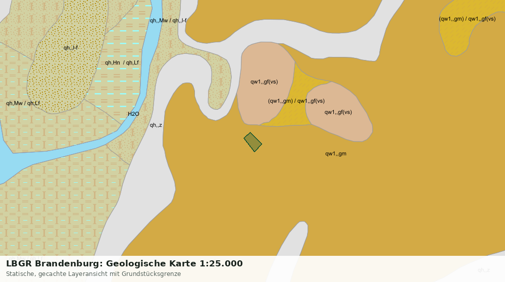 Statische Kartenansicht: LBGR Brandenburg: Geologische Karte 1:25.000
