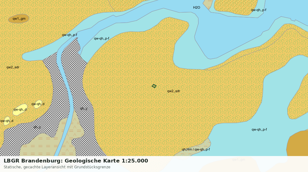 Statische Kartenansicht: LBGR Brandenburg: Geologische Karte 1:25.000