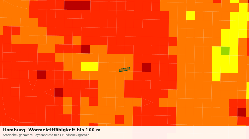 Statische Kartenansicht: Hamburg: Wärmeleitfähigkeit bis 100 m