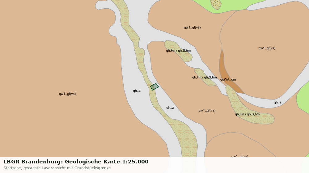 Statische Kartenansicht: LBGR Brandenburg: Geologische Karte 1:25.000