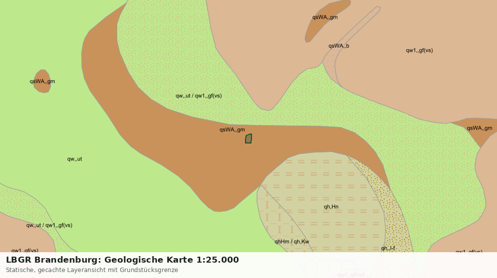 Statische Kartenansicht: LBGR Brandenburg: Geologische Karte 1:25.000