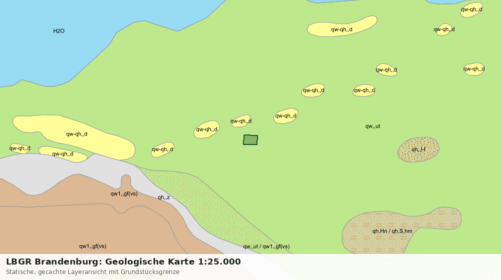 Statische Kartenansicht: LBGR Brandenburg: Geologische Karte 1:25.000