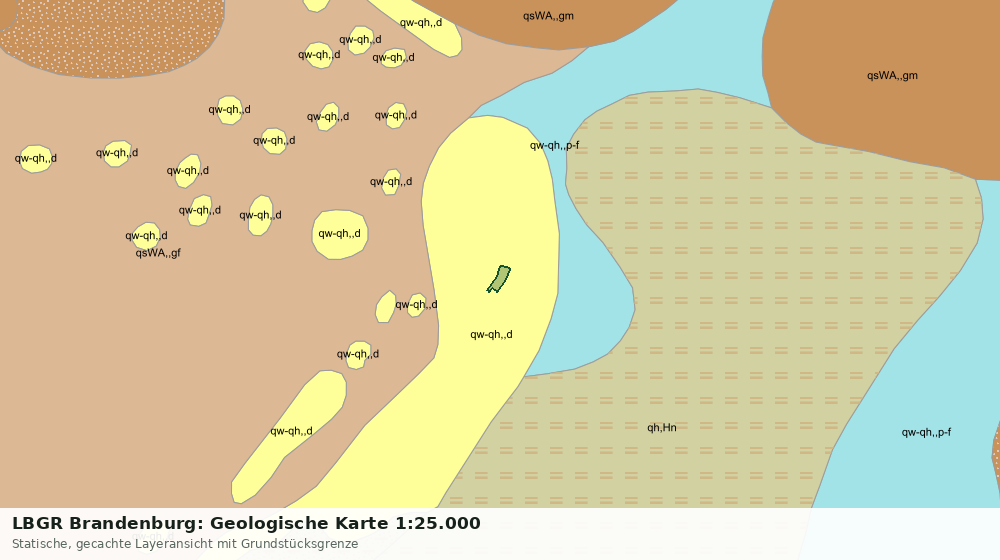 Statische Kartenansicht: LBGR Brandenburg: Geologische Karte 1:25.000