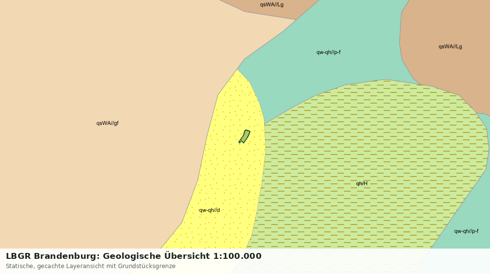 Statische Kartenansicht: LBGR Brandenburg: Geologische Übersicht 1:100.000