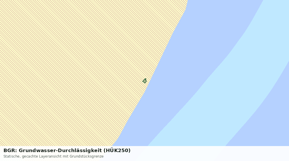Statische Kartenansicht: BGR: Grundwasser-Durchlässigkeit (HÜK250)