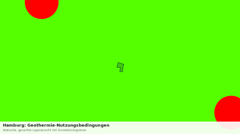 Statische Kartenansicht: Hamburg: Geothermie-Nutzungsbedingungen