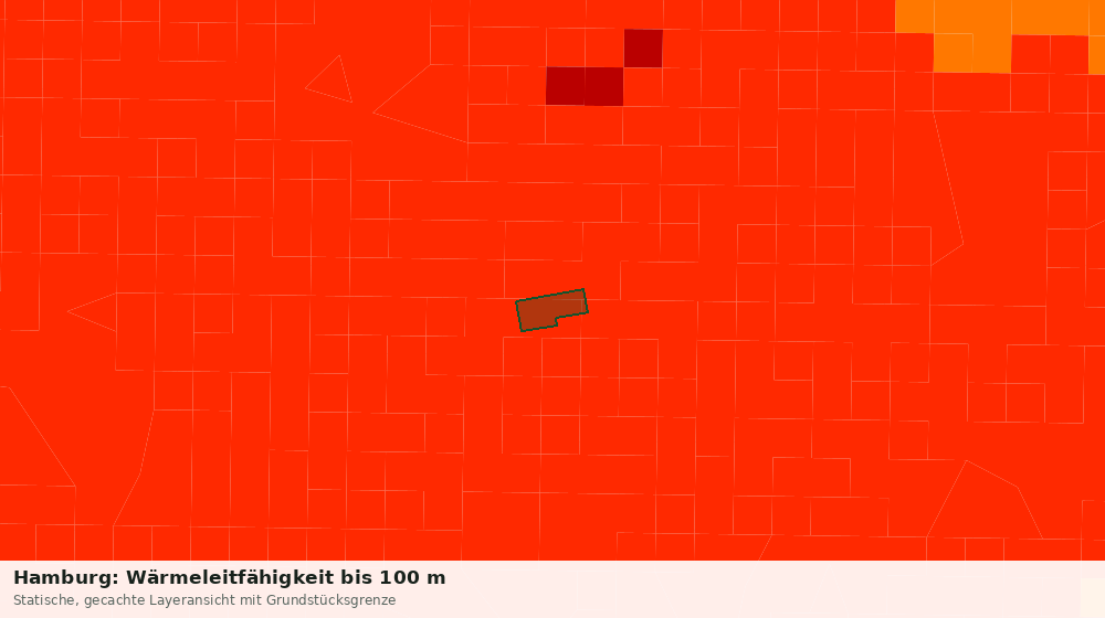Statische Kartenansicht: Hamburg: Wärmeleitfähigkeit bis 100 m