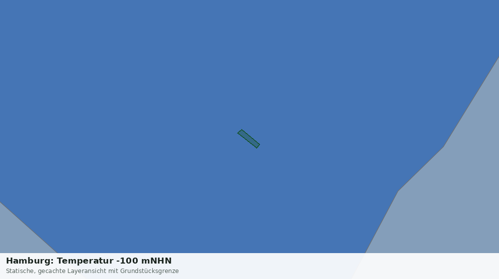 Statische Kartenansicht: Hamburg: Temperatur -100 mNHN