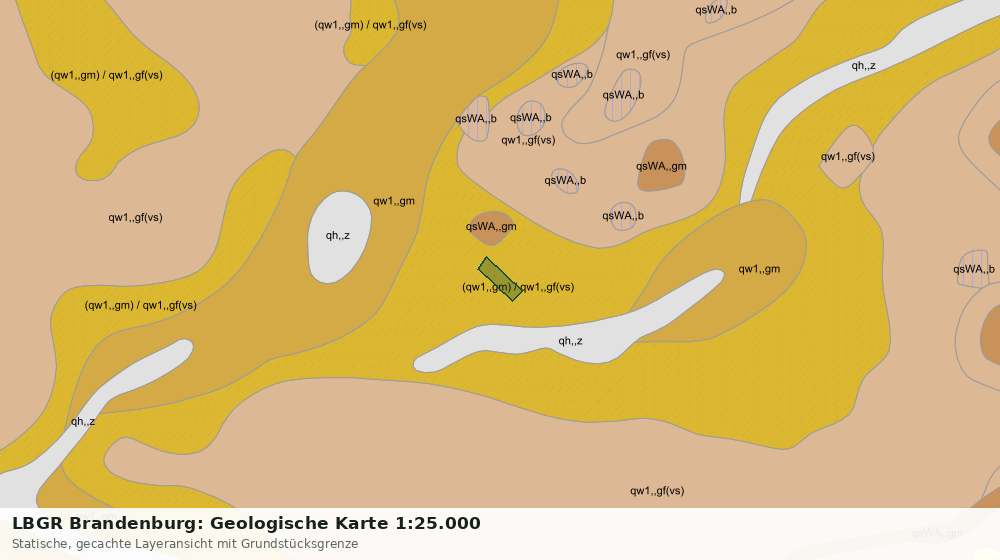 Statische Kartenansicht: LBGR Brandenburg: Geologische Karte 1:25.000