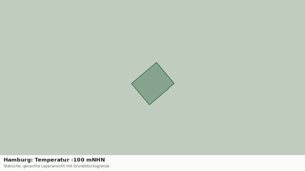Statische Kartenansicht: Hamburg: Temperatur -100 mNHN