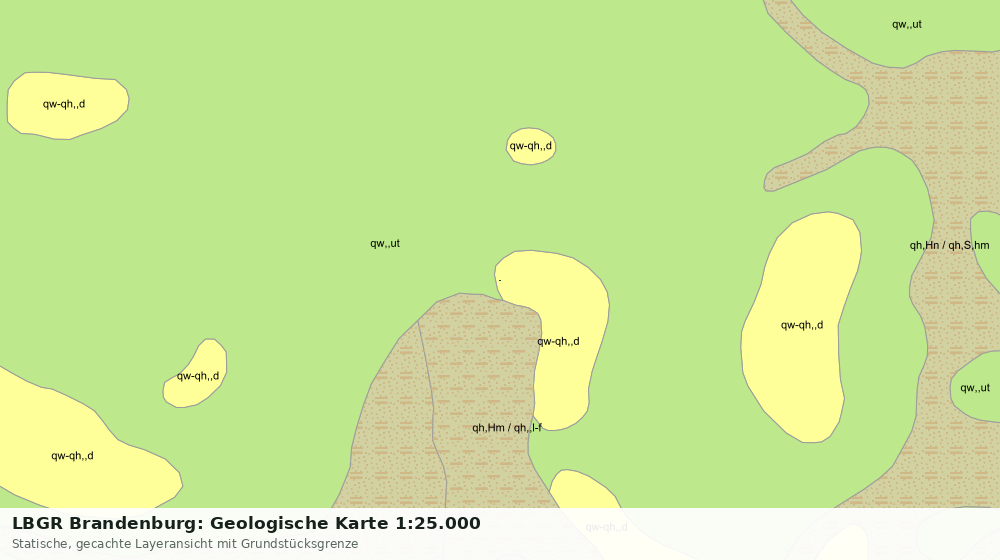 Statische Kartenansicht: LBGR Brandenburg: Geologische Karte 1:25.000