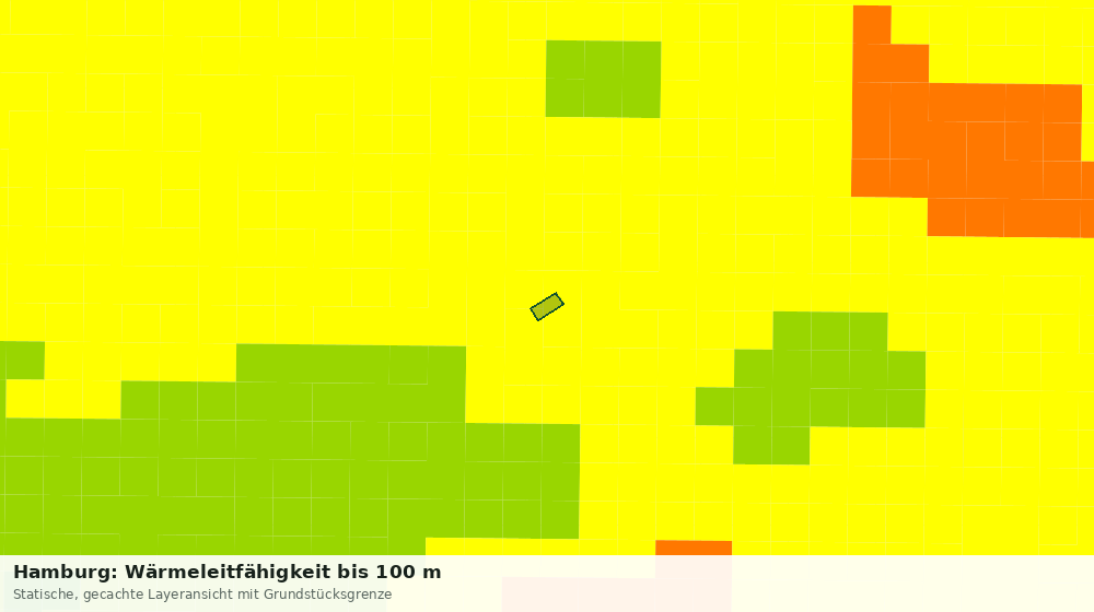 Statische Kartenansicht: Hamburg: Wärmeleitfähigkeit bis 100 m