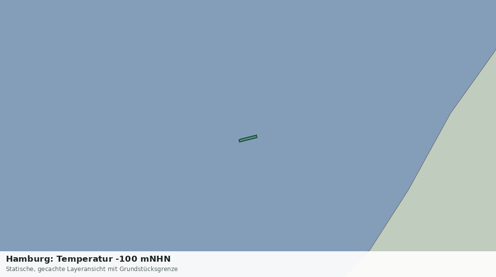 Statische Kartenansicht: Hamburg: Temperatur -100 mNHN