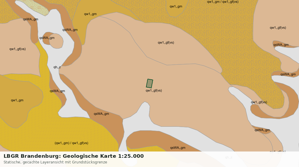 Statische Kartenansicht: LBGR Brandenburg: Geologische Karte 1:25.000