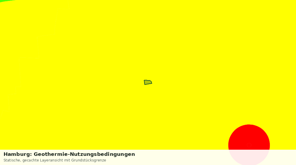 Statische Kartenansicht: Hamburg: Geothermie-Nutzungsbedingungen