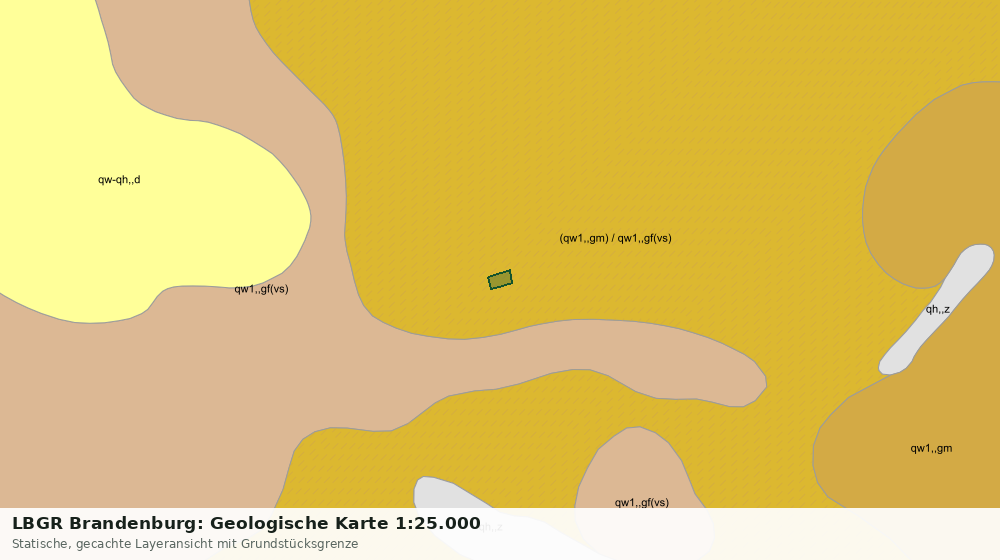 Statische Kartenansicht: LBGR Brandenburg: Geologische Karte 1:25.000