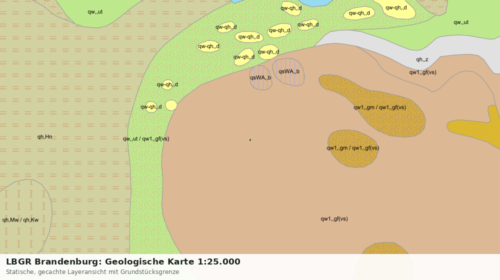 Statische Kartenansicht: LBGR Brandenburg: Geologische Karte 1:25.000