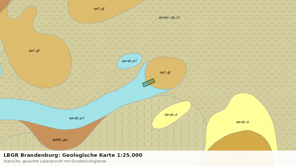 Statische Kartenansicht: LBGR Brandenburg: Geologische Karte 1:25.000