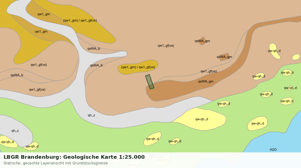 Statische Kartenansicht: LBGR Brandenburg: Geologische Karte 1:25.000