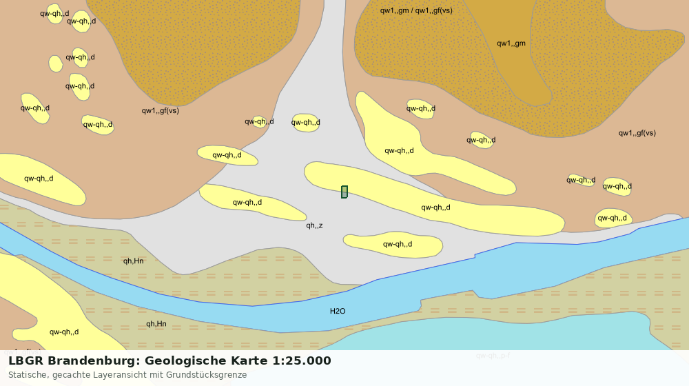 Statische Kartenansicht: LBGR Brandenburg: Geologische Karte 1:25.000