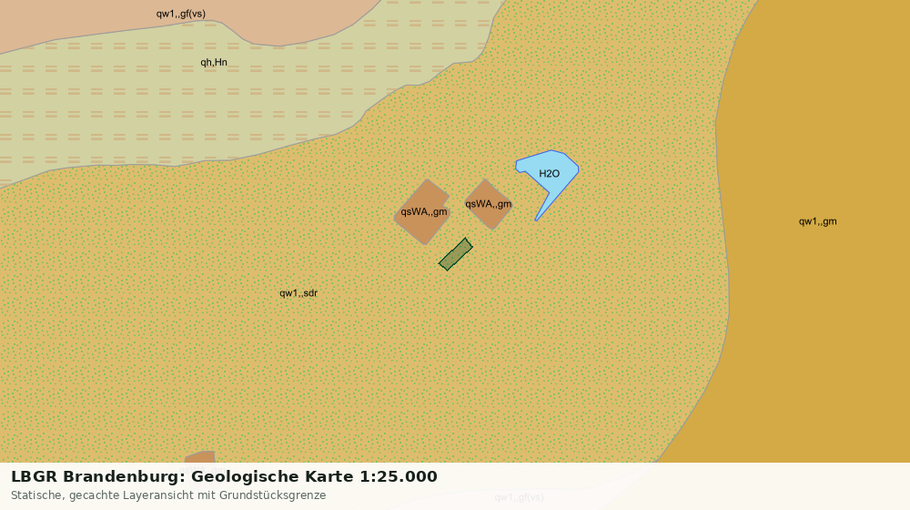 Statische Kartenansicht: LBGR Brandenburg: Geologische Karte 1:25.000