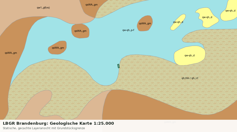 Statische Kartenansicht: LBGR Brandenburg: Geologische Karte 1:25.000
