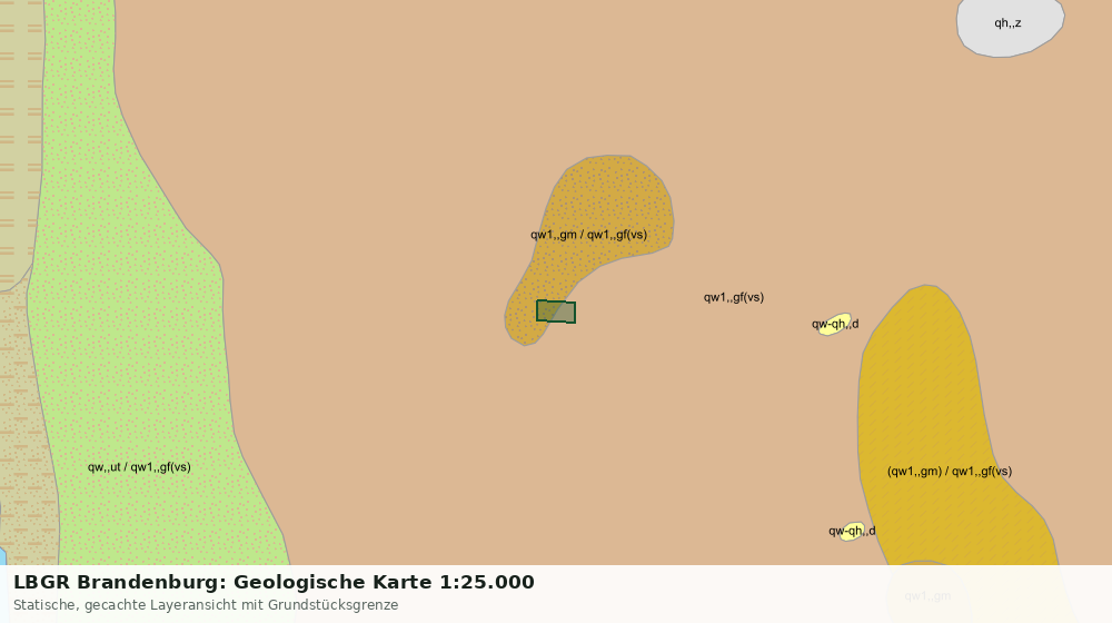 Statische Kartenansicht: LBGR Brandenburg: Geologische Karte 1:25.000