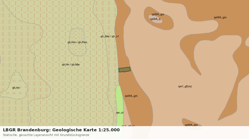 Statische Kartenansicht: LBGR Brandenburg: Geologische Karte 1:25.000