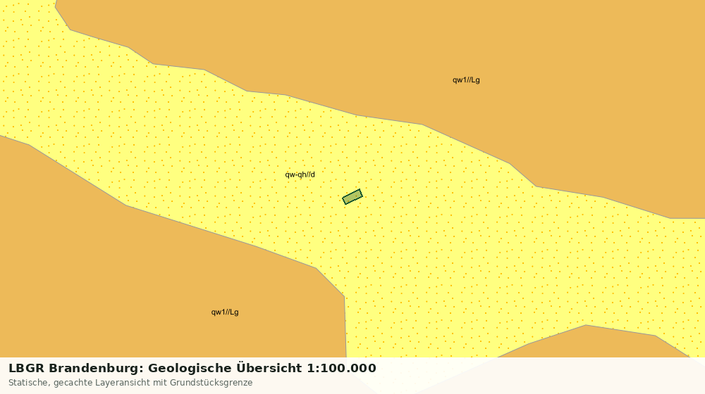 Statische Kartenansicht: LBGR Brandenburg: Geologische Übersicht 1:100.000