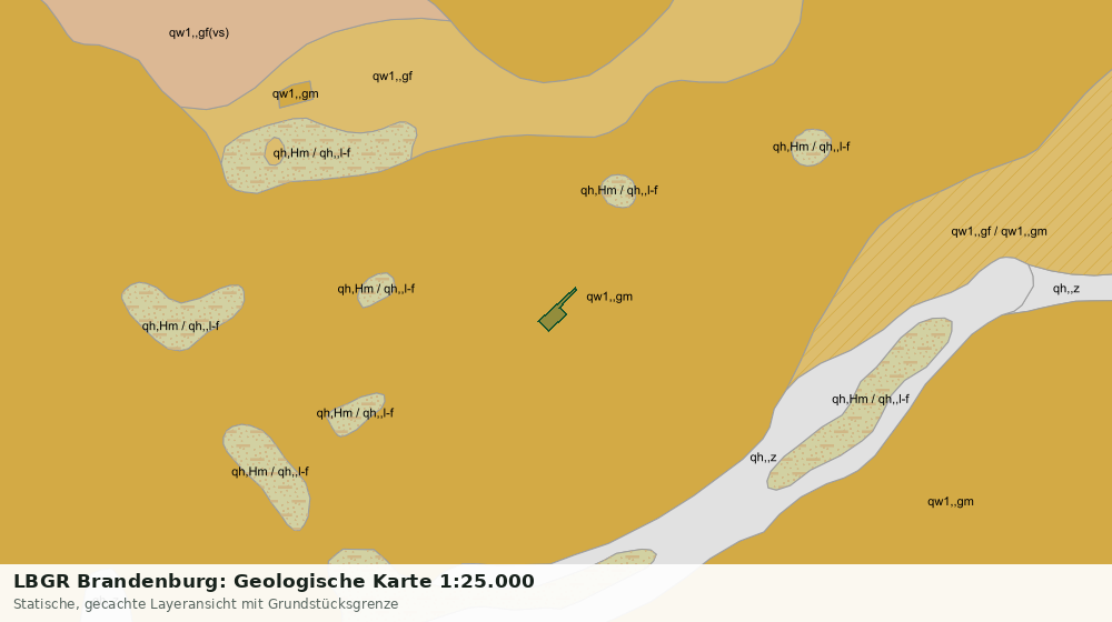 Statische Kartenansicht: LBGR Brandenburg: Geologische Karte 1:25.000