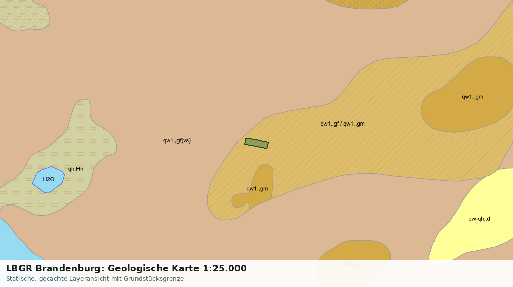 Statische Kartenansicht: LBGR Brandenburg: Geologische Karte 1:25.000