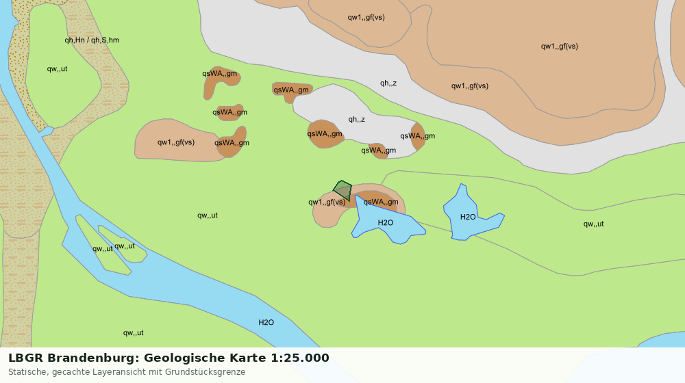 Statische Kartenansicht: LBGR Brandenburg: Geologische Karte 1:25.000