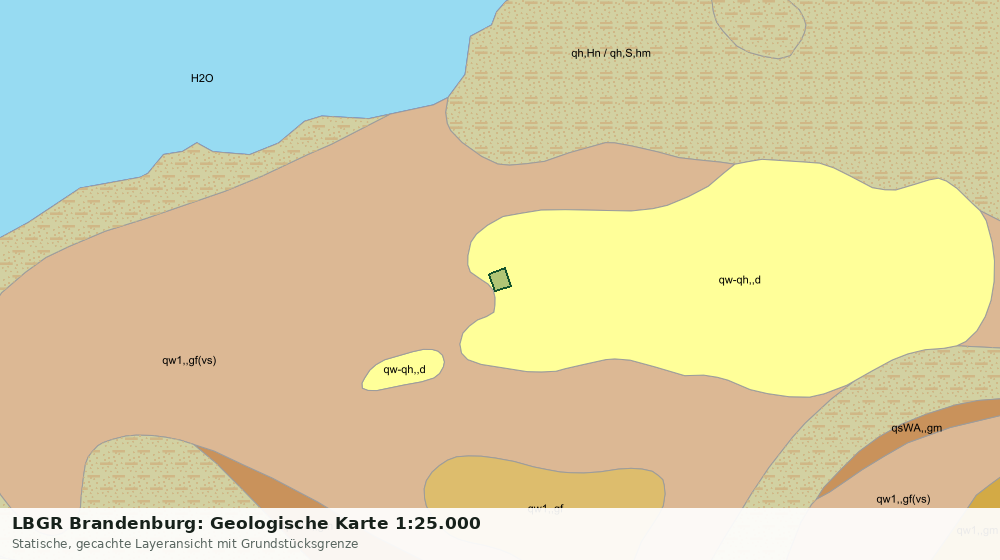 Statische Kartenansicht: LBGR Brandenburg: Geologische Karte 1:25.000