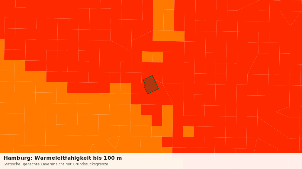 Statische Kartenansicht: Hamburg: Wärmeleitfähigkeit bis 100 m