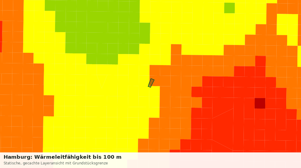 Statische Kartenansicht: Hamburg: Wärmeleitfähigkeit bis 100 m