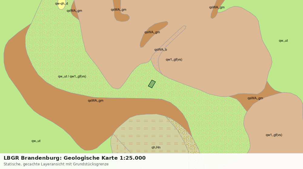 Statische Kartenansicht: LBGR Brandenburg: Geologische Karte 1:25.000