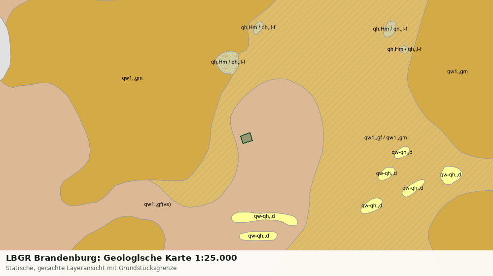 Statische Kartenansicht: LBGR Brandenburg: Geologische Karte 1:25.000