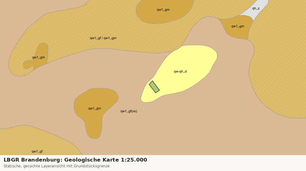 Statische Kartenansicht: LBGR Brandenburg: Geologische Karte 1:25.000