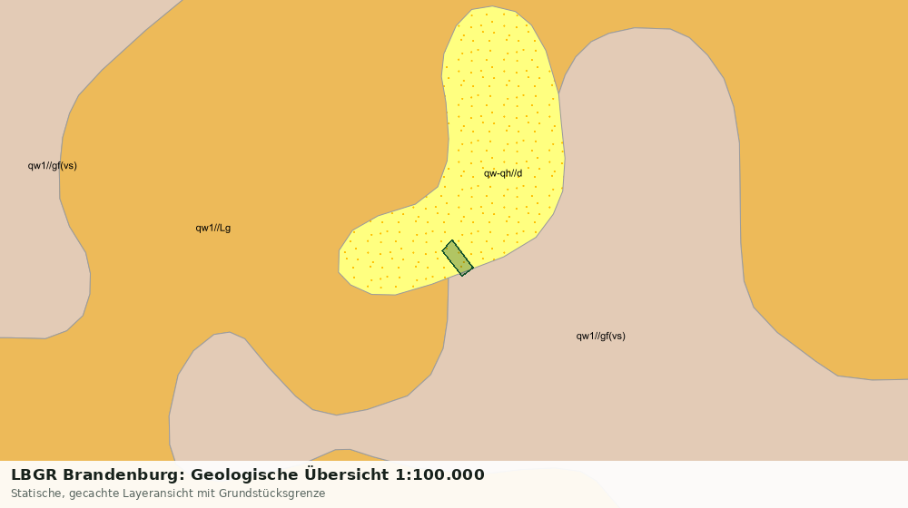 Statische Kartenansicht: LBGR Brandenburg: Geologische Übersicht 1:100.000
