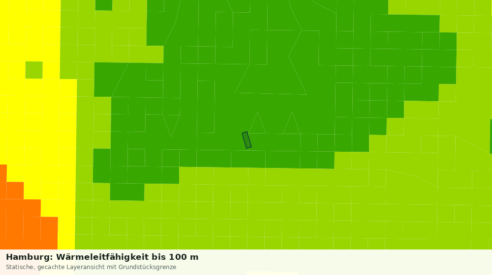 Statische Kartenansicht: Hamburg: Wärmeleitfähigkeit bis 100 m