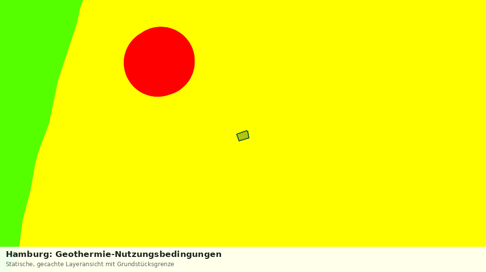 Statische Kartenansicht: Hamburg: Geothermie-Nutzungsbedingungen