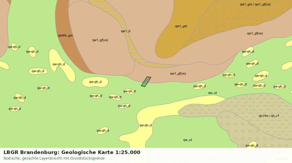 Statische Kartenansicht: LBGR Brandenburg: Geologische Karte 1:25.000