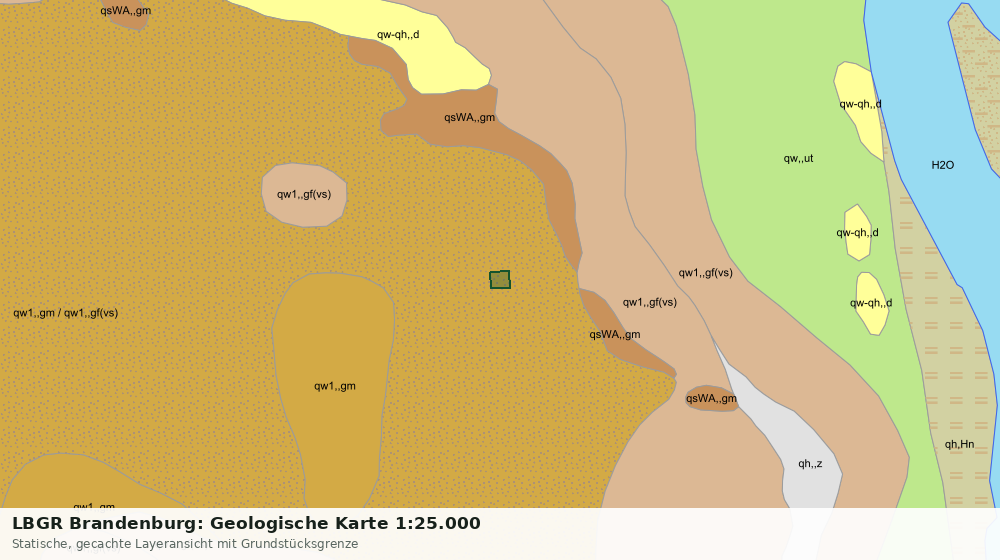 Statische Kartenansicht: LBGR Brandenburg: Geologische Karte 1:25.000