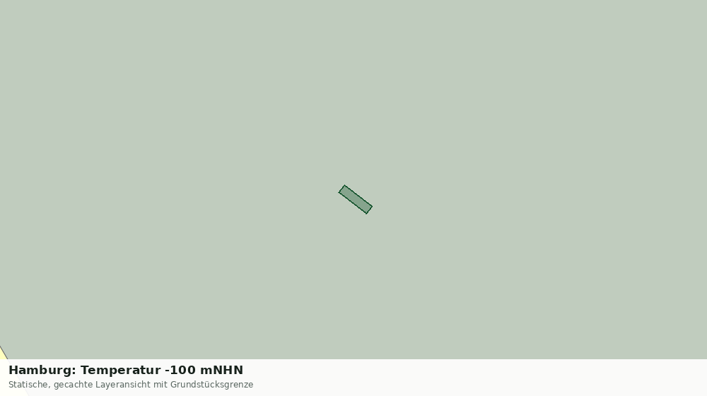 Statische Kartenansicht: Hamburg: Temperatur -100 mNHN