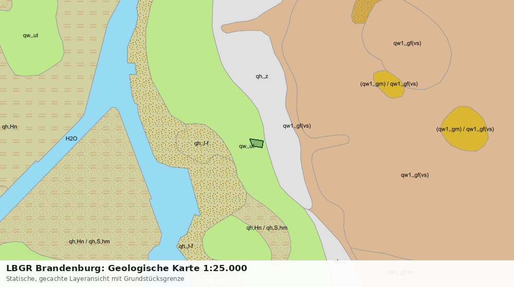 Statische Kartenansicht: LBGR Brandenburg: Geologische Karte 1:25.000