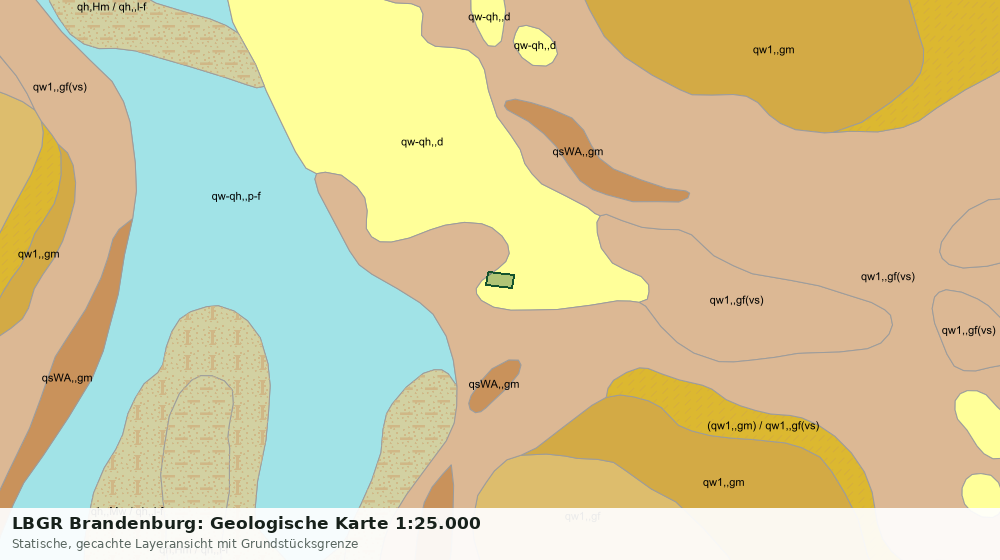 Statische Kartenansicht: LBGR Brandenburg: Geologische Karte 1:25.000