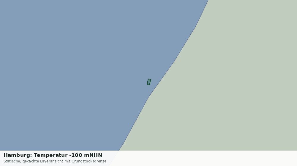 Statische Kartenansicht: Hamburg: Temperatur -100 mNHN