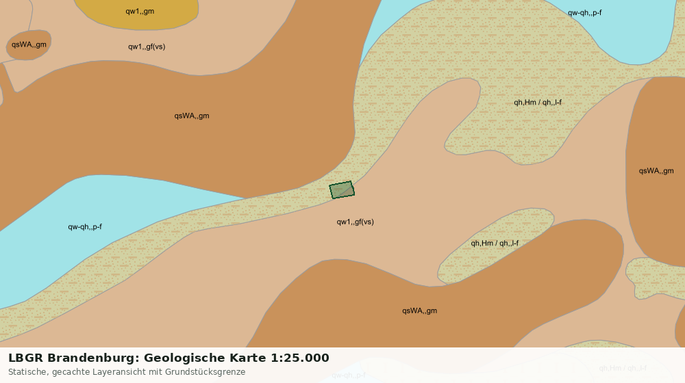 Statische Kartenansicht: LBGR Brandenburg: Geologische Karte 1:25.000