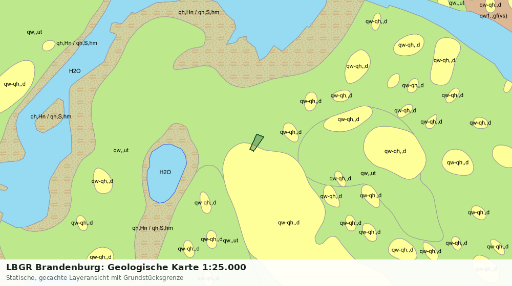 Statische Kartenansicht: LBGR Brandenburg: Geologische Karte 1:25.000